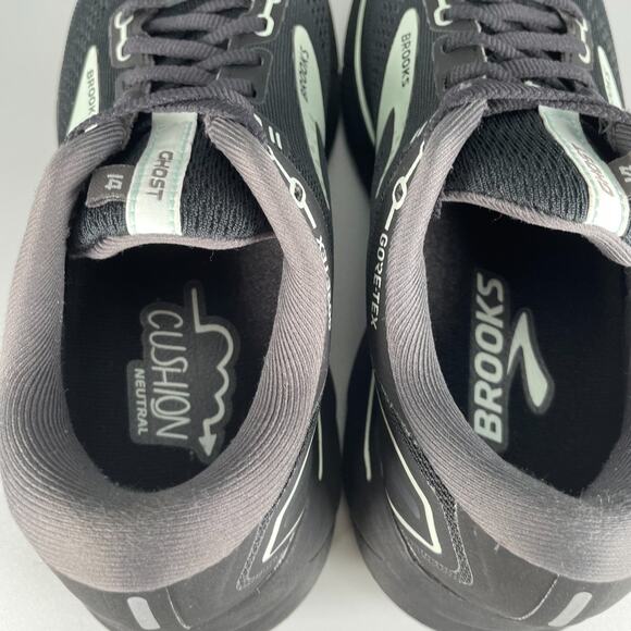 Brooks Ghost 14 Women's 8 B Black Aqua Goretex Running Athletic Shoes Sneakers - Picture 8 of 9